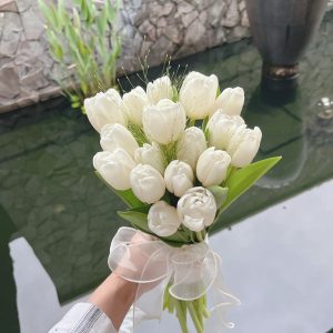 White Tulips Bridal Bouquet ( Pre Order )